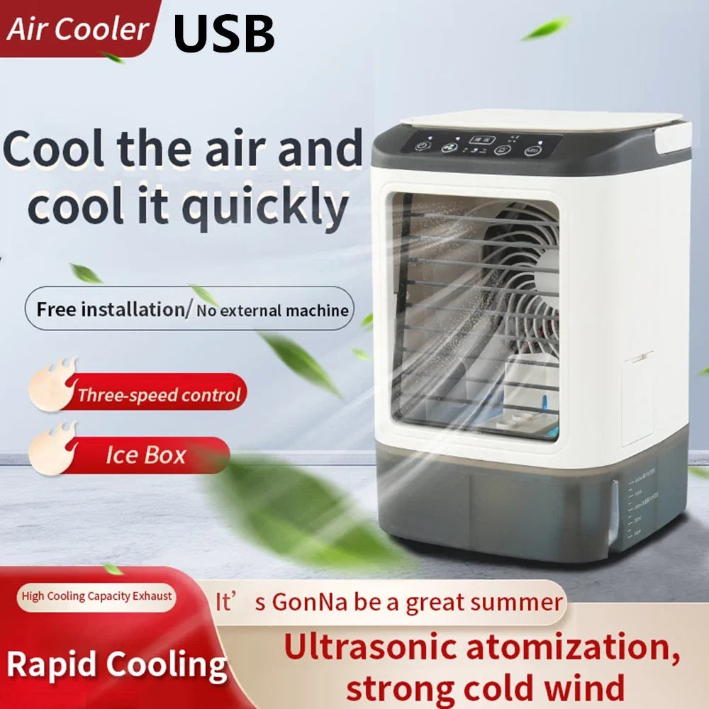Rafraîchisseur d'Air Mobile à Nébulisation 900 ml — 3 Vitesses USB LED pour Bureau Chambre Voyage Maison | Koossa