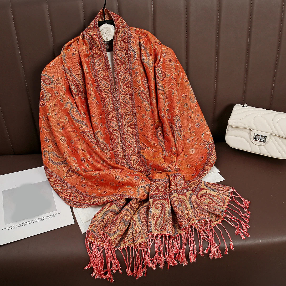 Soft Cashmere-Feel Scarf for Women – Warm Oversized Pashmina Wrap Shawl for Fall Winter Layering | Lonoma