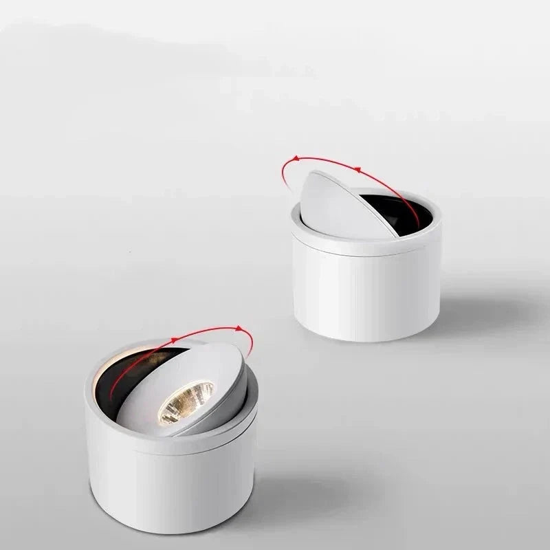 Spot LED Orientable en Saillie Aluminium Blanc Noir Dimmable Angles Réglables pour Salon Bureau Cuisine | Koossa