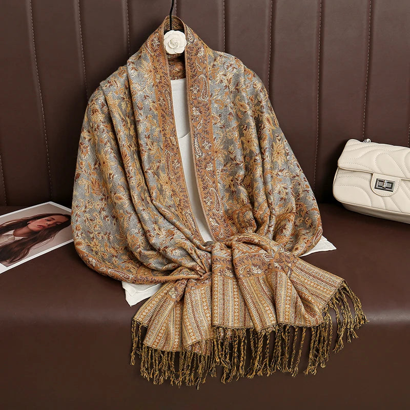 Soft Cotton Blend Wrap Scarf for Women – Lightweight Oversized Shawl for Fall & Winter – Solid Color Pashmina Accessory | Lonoma