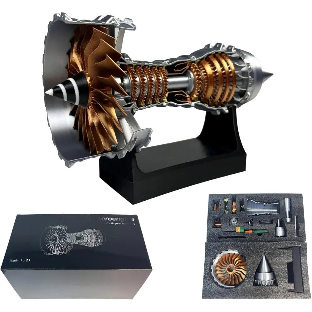 Jet Engine Model Replica 11 Inch Turbofan Display Desk Decor Aviation Gift for Office Studio Living Room Airplane Enthusiast | Lonoma