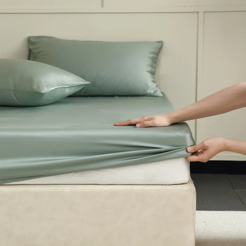 Pure Silk Fitted Sheet Set – Temperature Regulating, Skin-Friendly Bedding for Year-Round Comfort | Lonoma
