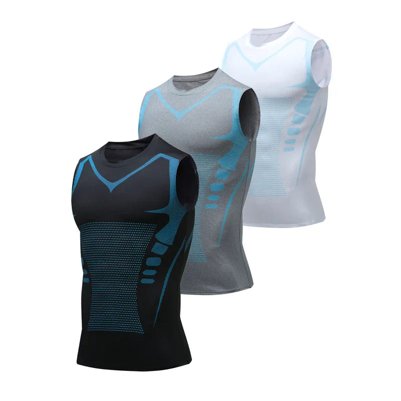 Men's Compression Tank Top with Posture Support — Fitted Activewear Vest for Training & Everyday Comfort | Koossa