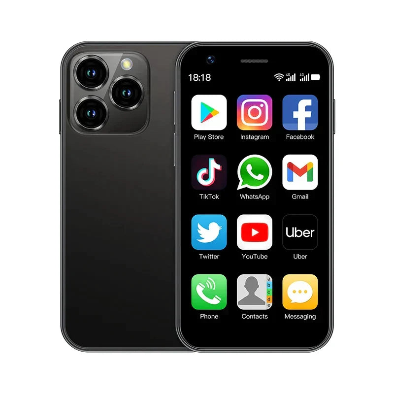 Pocket-Sized Android Smartphone 3-Inch Touchscreen Dual SIM WiFi GPS Unlocked Cell Phone Backup Travel Phone Secondary Device | Lonoma