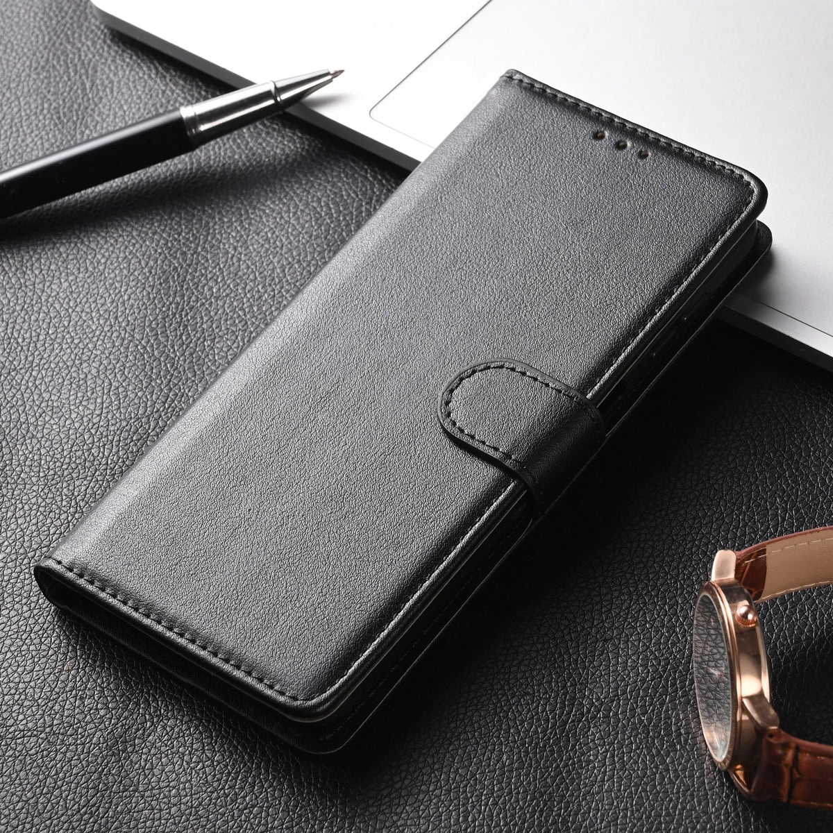 Flip Wallet Phone Case with Card Slots and Kickstand – Vegan Leather Magnetic Folio Cover for Everyday Protection and Convenience | Lonoma