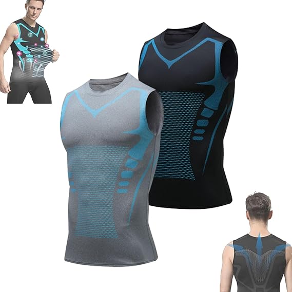 Men's Black Compression Vest — Waist-Shaping Support Vest for Posture & Silhouette Definition | Koossa
