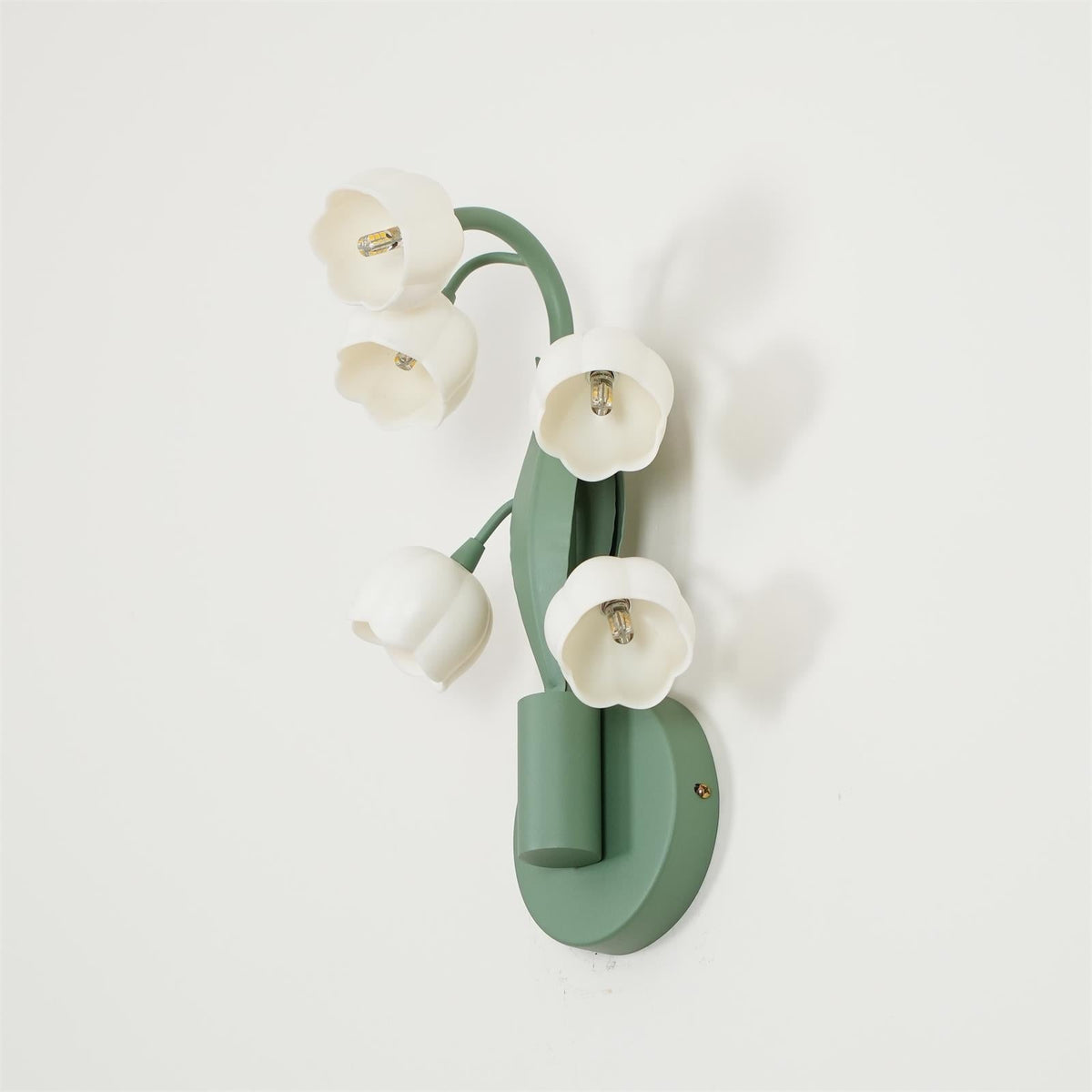 Botanical Orchid Wall Sconce with Leaf Detail for Bedroom, Hallway, Bathroom – Metal & Polycarbonate Indoor Light | Lonoma