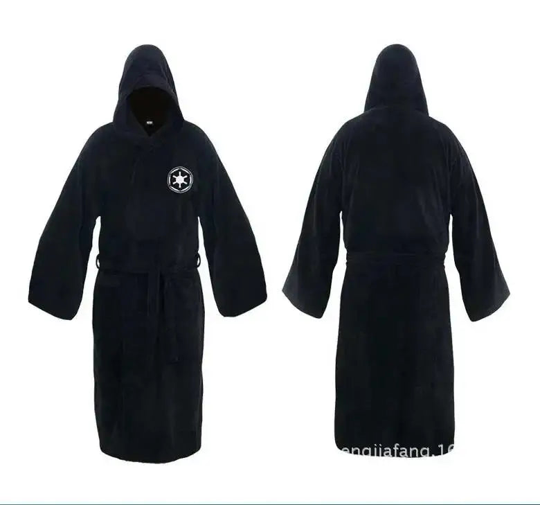 Hooded Flannel Bathrobe for Men - Thick Plush Winter Robe with Pockets - Soft Fleece Loungewear for Relaxing at Home | Lonoma