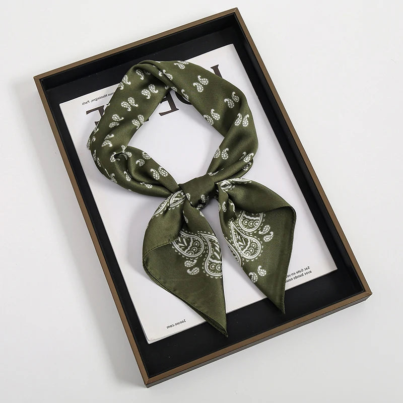 Square Satin Scarf for Women 27.5 inch Versatile Headband Hair Wrap Neck Tie Lightweight Polyester Fashion Accessory | Lonoma
