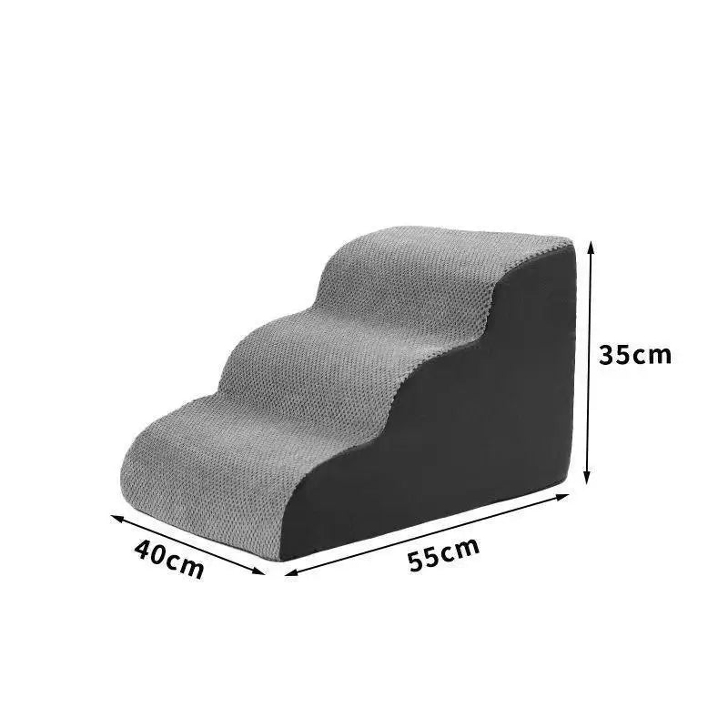 Dog Stairs Pet Steps 2-3 Step High Density Foam Non-Slip Ramp Elderly Dogs Joint Pain Sofa Bed Ladder Climbing Aid | Koossa