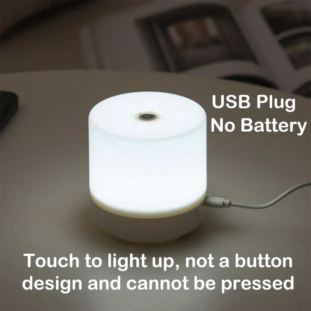 Veilleuse tactile à variation douce 8,5 cm USB rechargeable LED chambre enfant bureau ambiance lumineuse | Koossa