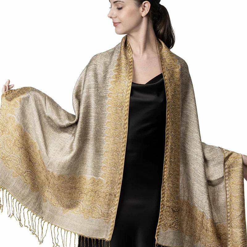 Soft Cotton Blend Wrap Scarf for Women – Lightweight Oversized Shawl for Fall & Winter – Solid Color Pashmina Accessory | Lonoma