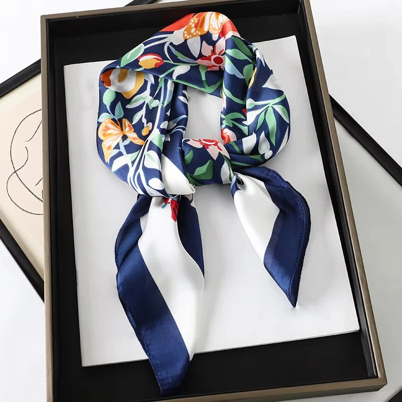 Square Satin Scarf for Women 27.5 inch Versatile Headband Hair Wrap Neck Tie Lightweight Polyester Fashion Accessory | Lonoma