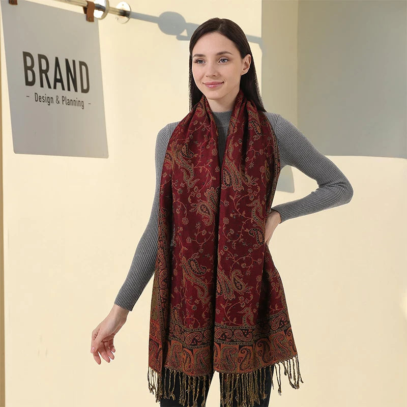 Soft Cotton Blend Wrap Scarf for Women – Lightweight Oversized Shawl for Fall & Winter – Solid Color Pashmina Accessory | Lonoma