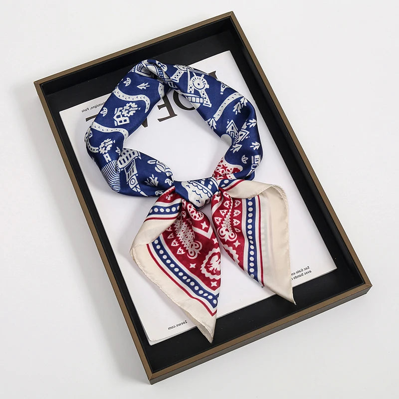 Square Satin Scarf for Women 27.5 inch Versatile Headband Hair Wrap Neck Tie Lightweight Polyester Fashion Accessory | Lonoma