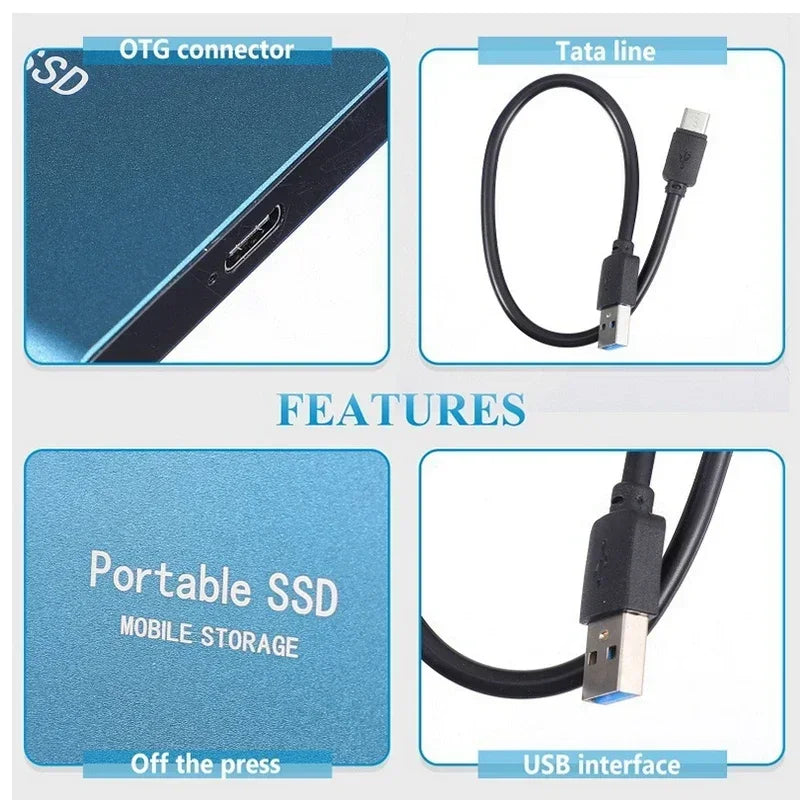 Disque SSD Externe 128 To USB-C Vitesse Transfert Rapide Nomade Compact Créatifs Photographes Gamers Vidéastes | Koossa