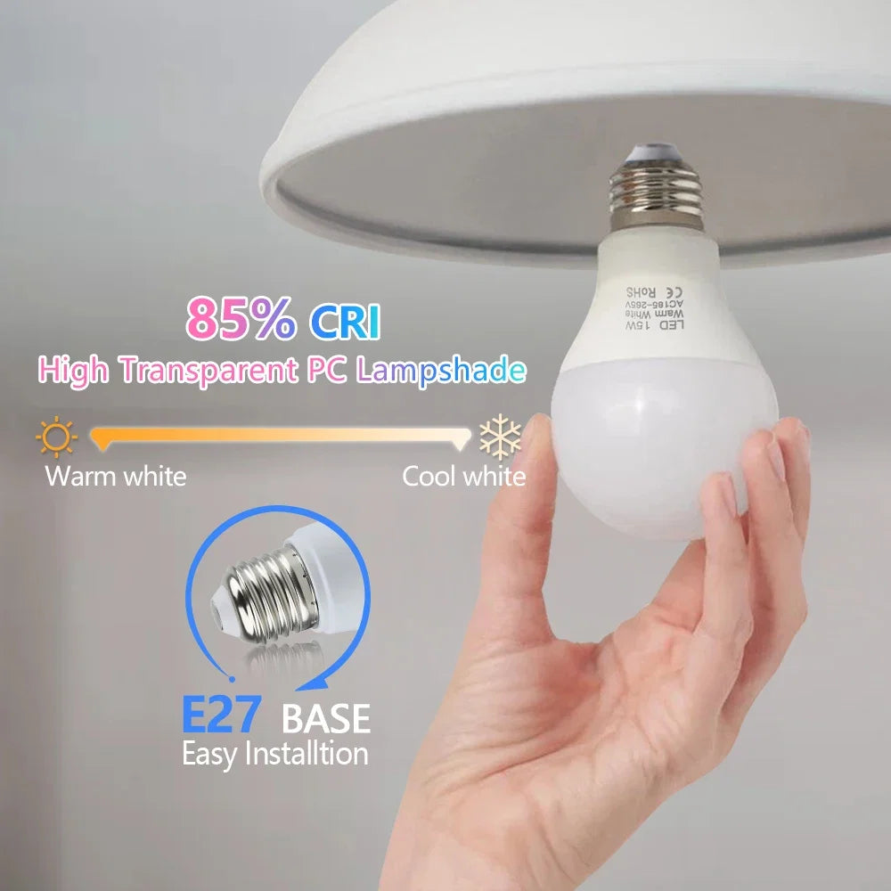 Ampoule LED culot standard E27 pour salon et chambre lumière chaleureuse blanc chaud économe longue durée intérieur | Koossa