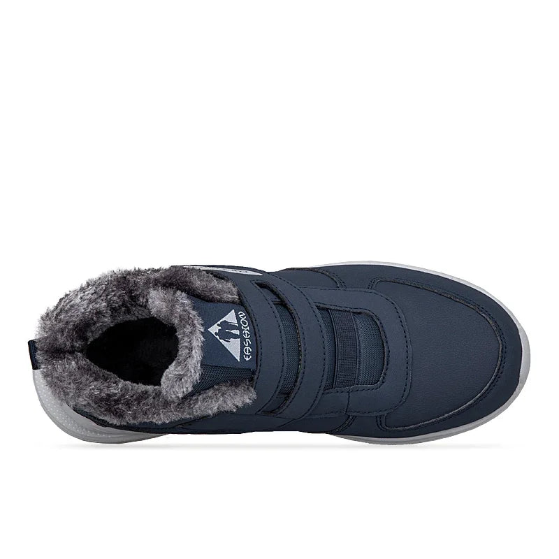Adjustable Diabetic Sneakers for Swollen Feet Hook-and-Loop Orthopedic Walking Shoes Winter Fleece Ankle Boots Men's Comfort Footwear | Lonoma
