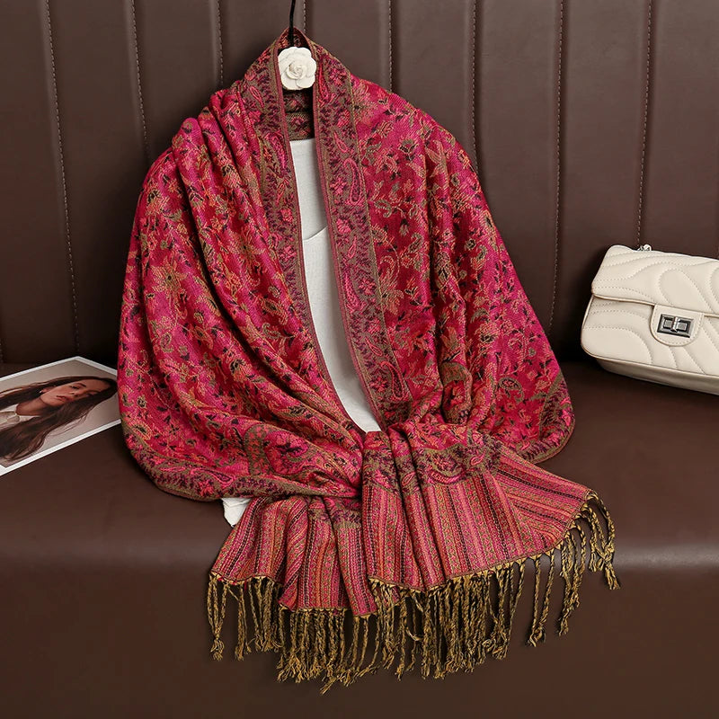 Soft Cotton Blend Wrap Scarf for Women – Lightweight Oversized Shawl for Fall & Winter – Solid Color Pashmina Accessory | Lonoma