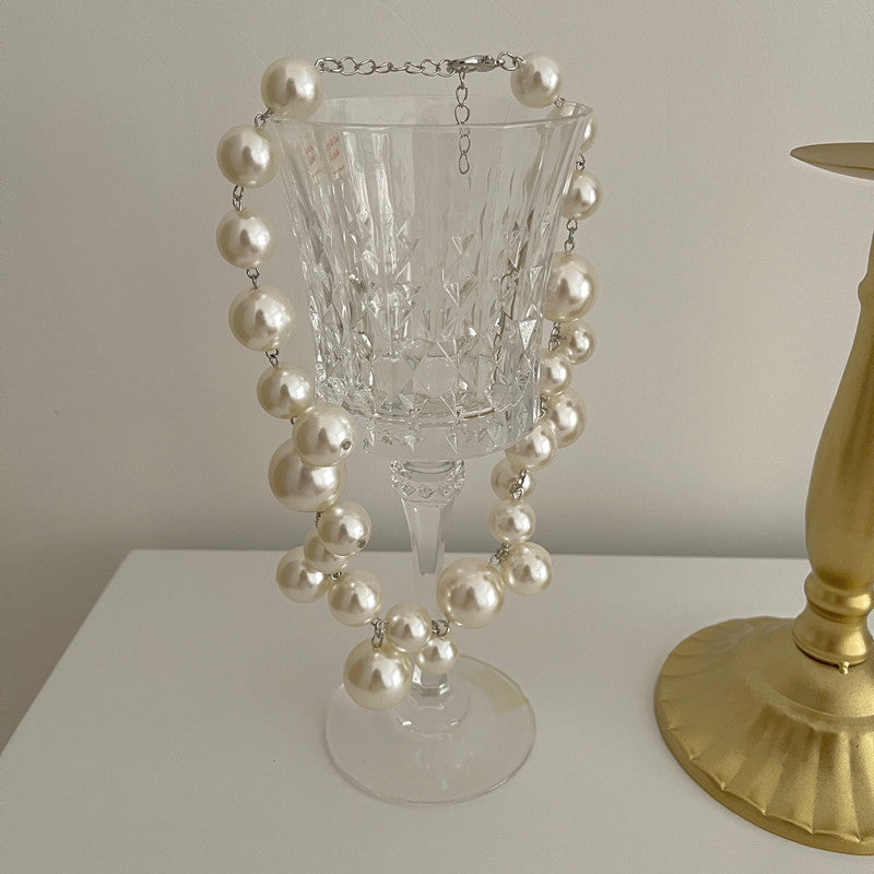 Women's Classic Round Pearl Necklace — Elegant Timeless Jewellery for Special Occasions & Evening Wear | Koossa