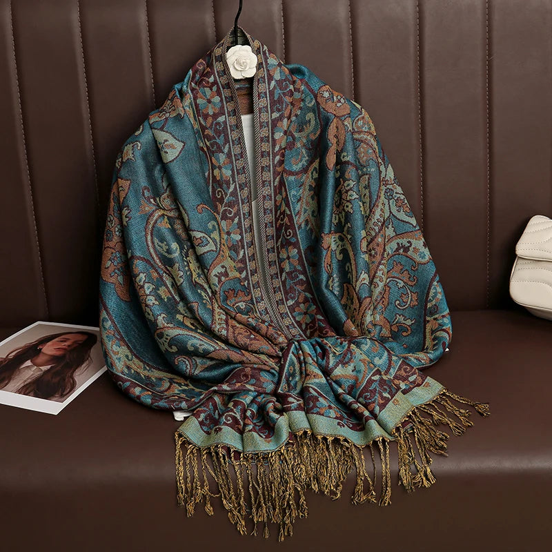 Soft Cashmere-Feel Scarf for Women – Warm Oversized Pashmina Wrap Shawl for Fall Winter Layering | Lonoma