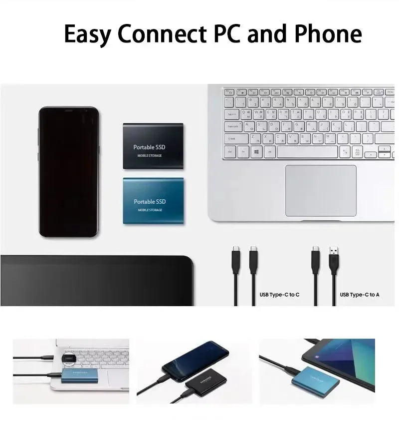 Disque SSD Externe 128 To USB-C Vitesse Transfert Rapide Nomade Compact Créatifs Photographes Gamers Vidéastes | Koossa
