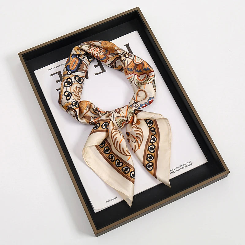 Square Satin Scarf for Women 27.5 inch Versatile Headband Hair Wrap Neck Tie Lightweight Polyester Fashion Accessory | Lonoma