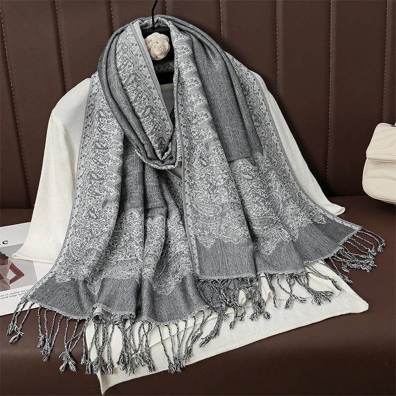 Soft Cotton Blend Wrap Scarf for Women – Lightweight Oversized Shawl for Fall & Winter – Solid Color Pashmina Accessory | Lonoma