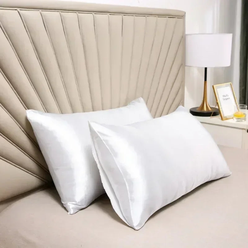 Taie d'oreiller en soie de mûrier naturelle blanc ivoire champagne pour cheveux fragiles sommeil doux | Koossa