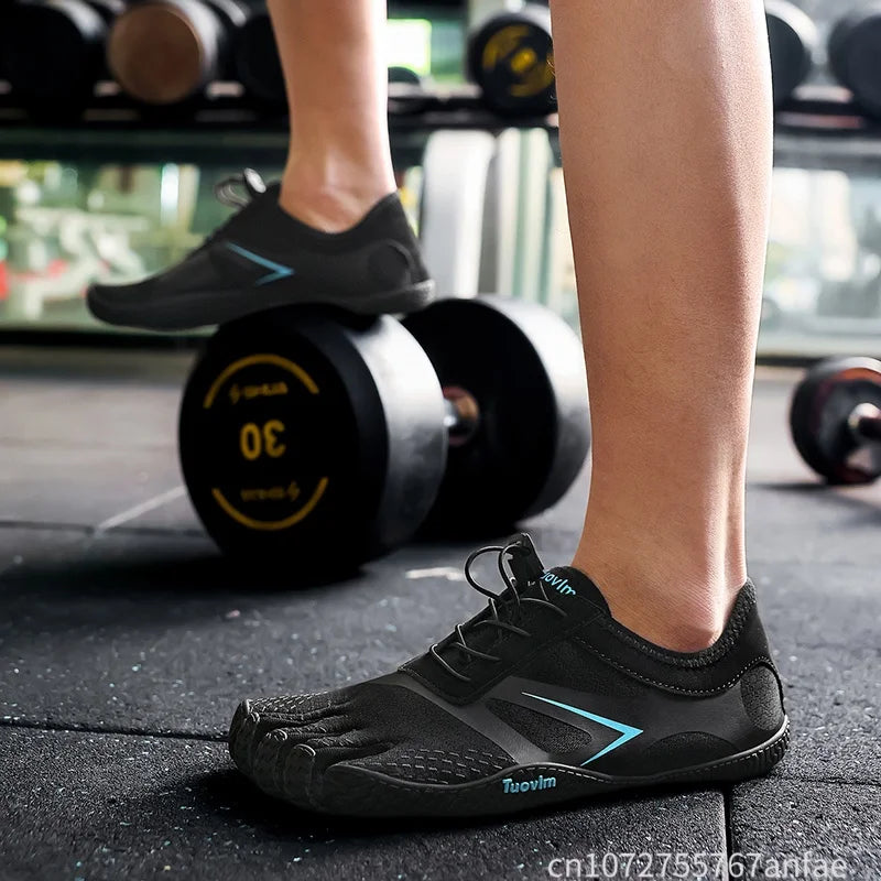 Five-Toe Grip Training Shoes for Gym, Weightlifting & Water Sports – Breathable Mesh Unisex Athletic Footwear | Lonoma