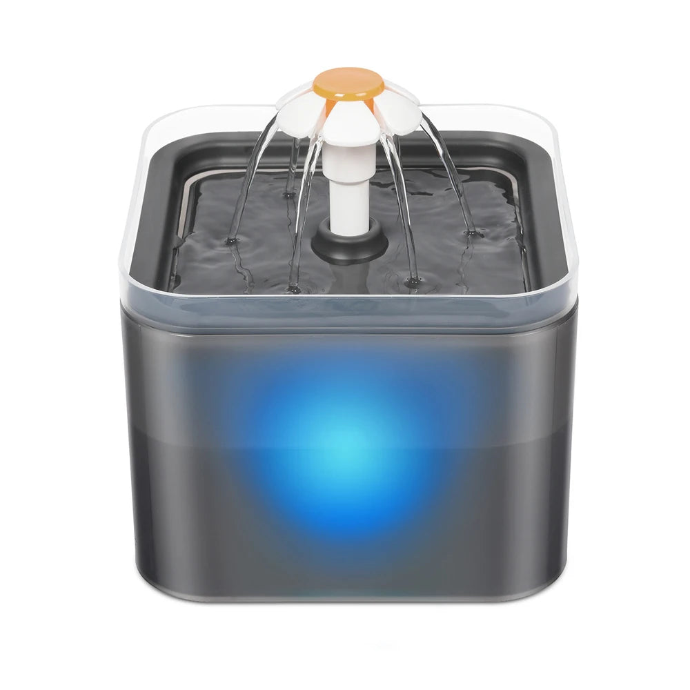 67 oz LED Pet Water Fountain for Cats & Dogs USB Circulating Filtration Hydration Bowl with Night Light | Lonoma