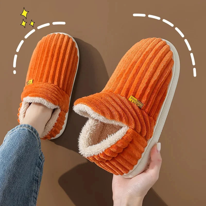 Plush Slippers for Women Men Indoor House Shoes Fuzzy Faux Fur Slip-On Soft Sole Winter Warm Cozy Footwear Home Bedroom Slides | Lonoma