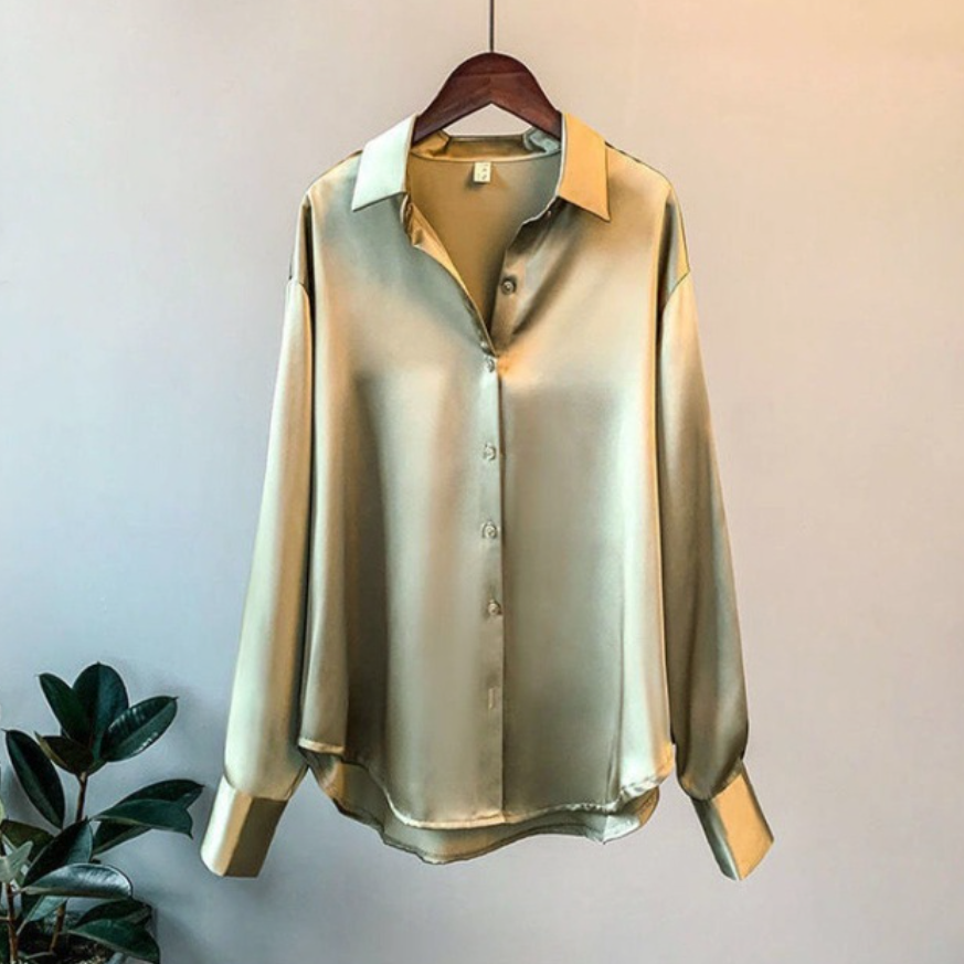 Women's Button-Down Collared Blouse in Four Versatile Shades for Office and Evening Wear | Koossa