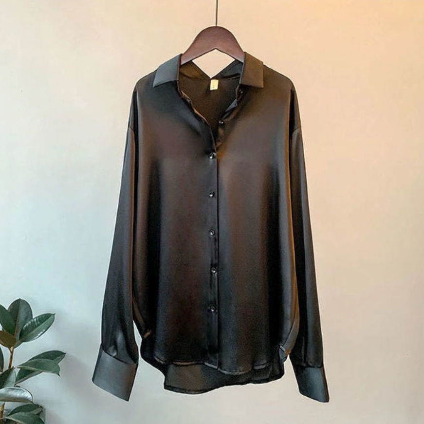 Women's Button-Down Collared Blouse in Four Versatile Shades for Office and Evening Wear | Koossa