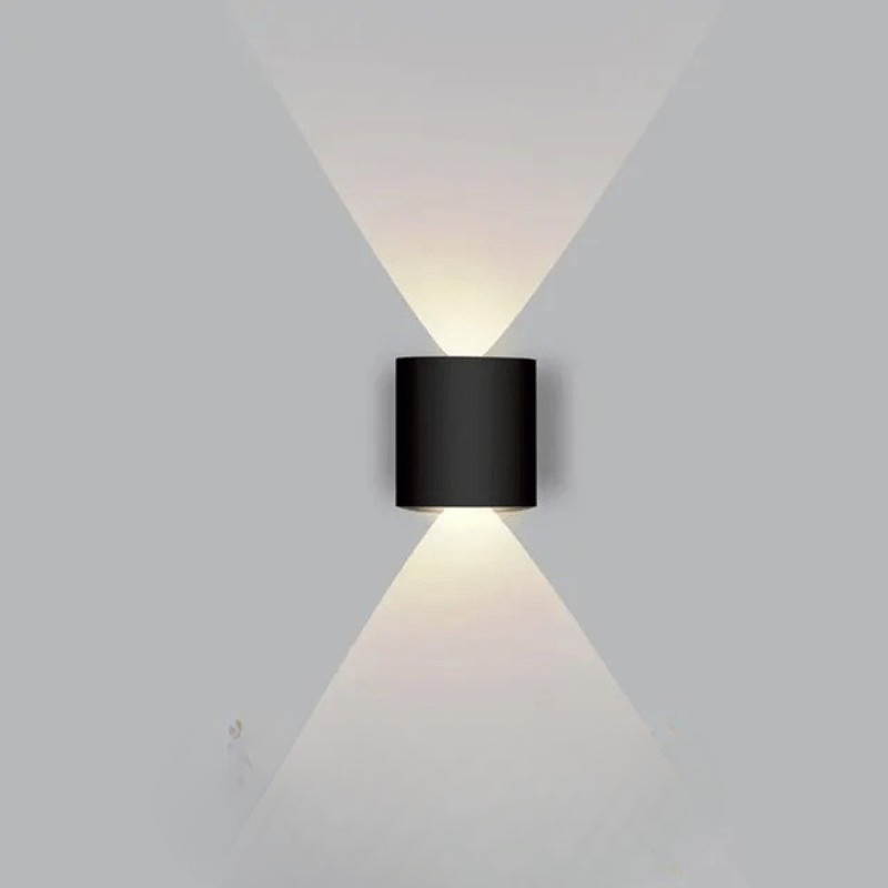 Applique murale LED étanche aluminium effet double faisceau pour extérieur moderne jardin terrasse et façade | Koossa