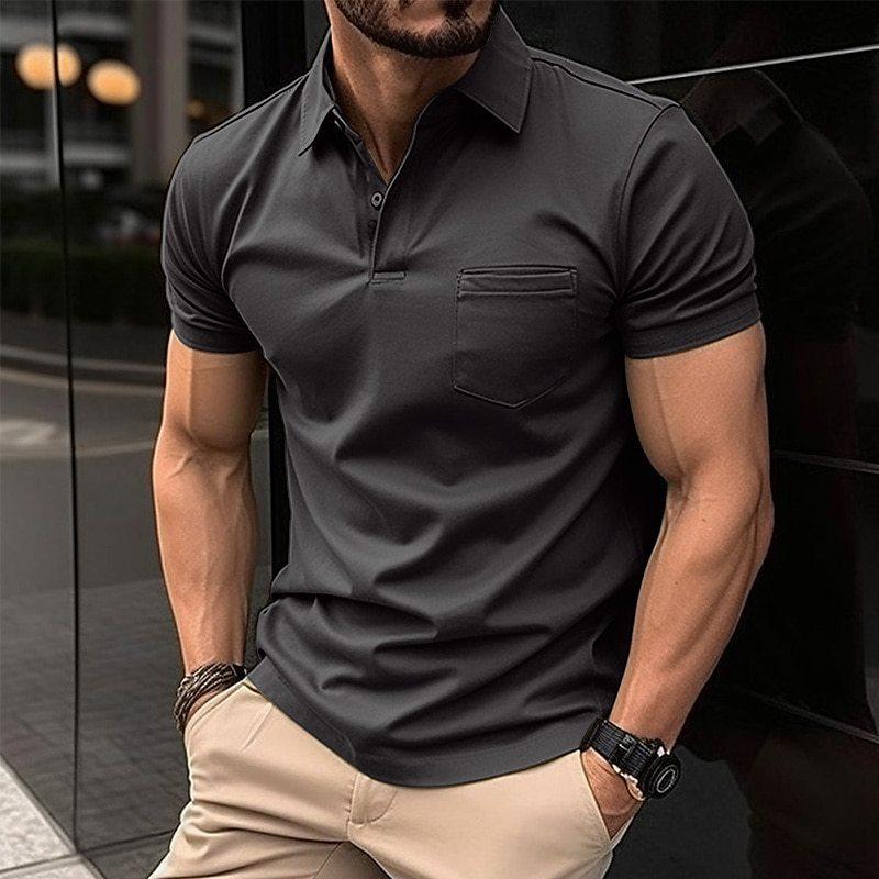 Men's Slim-Fit Collared Polo Shirt in Classic Colours – Effortless Style for Work and Weekend | Koossa