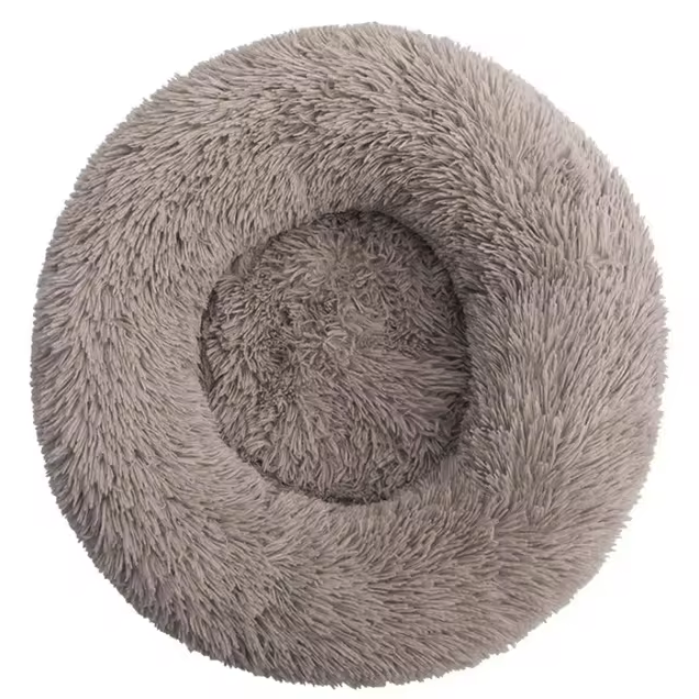 Fluffy Donut Dog Bed Plush Washable Anti-Slip Small Medium Large Dogs Cat Calming Round Bed Soft Faux Fur 40cm 50cm 60cm 70cm 80cm 90cm 100cm 110cm | Koossa