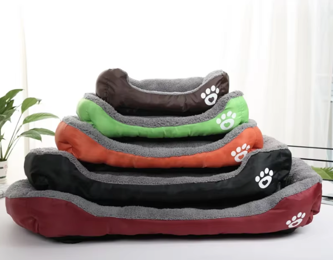 Soft Dog Bed Washable Fleece Oxford Warm Square Pet Bed Small Medium Large Dogs Cats M L XL XXL 54cm 66cm 80cm 95cm Multiple Colours | Koossa