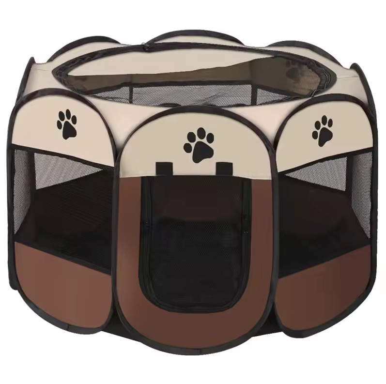 Foldable Pet Playpen Octagonal Oxford Waterproof Indoor Outdoor Dog Cat Puppy Kitten Run Enclosure Pop Up Pen S M L 73cm 91cm 114cm | Koossa