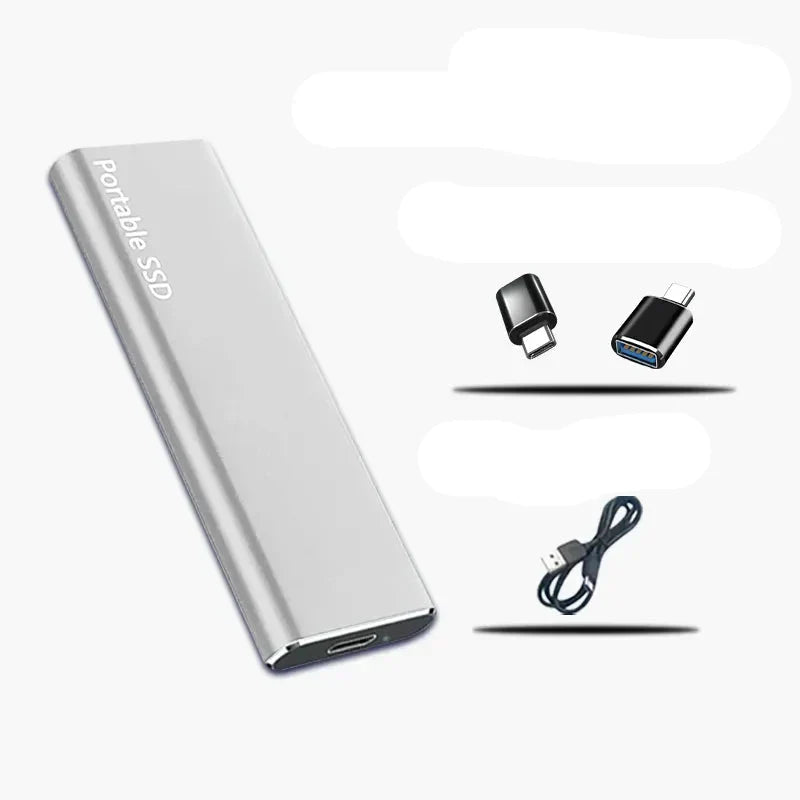 Disque SSD externe 4 To USB-C haute vitesse compact aluminium stockage numérique portable professionnel | Koossa