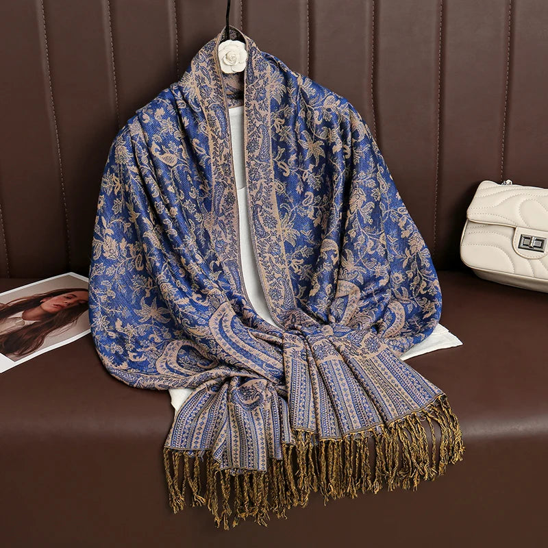 Soft Cotton Blend Wrap Scarf for Women – Lightweight Oversized Shawl for Fall & Winter – Solid Color Pashmina Accessory | Lonoma