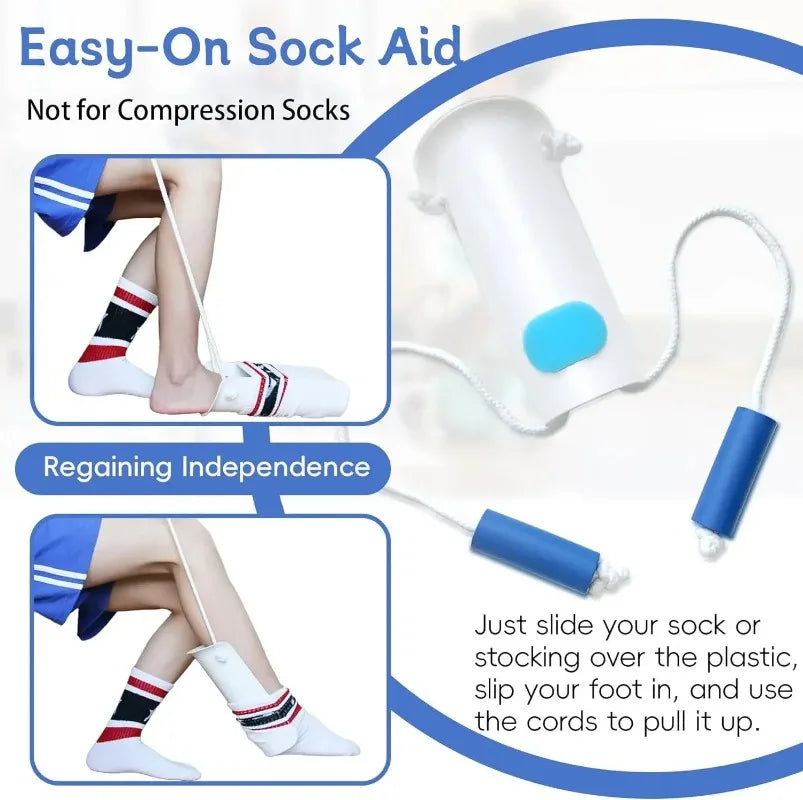 Sock Aid Tool for Seniors & Arthritis Patients – No Bending Required, Anti-Slip Design for Easy Dressing | Lonoma