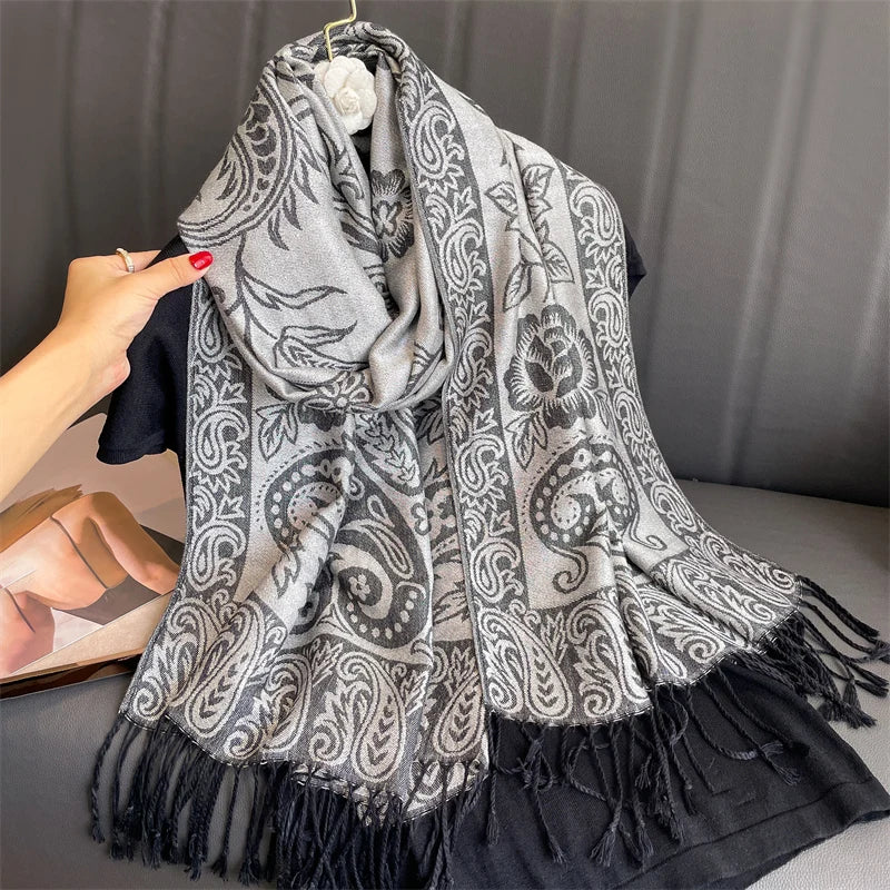 Soft Cotton Blend Wrap Scarf for Women – Lightweight Oversized Shawl for Fall & Winter – Solid Color Pashmina Accessory | Lonoma