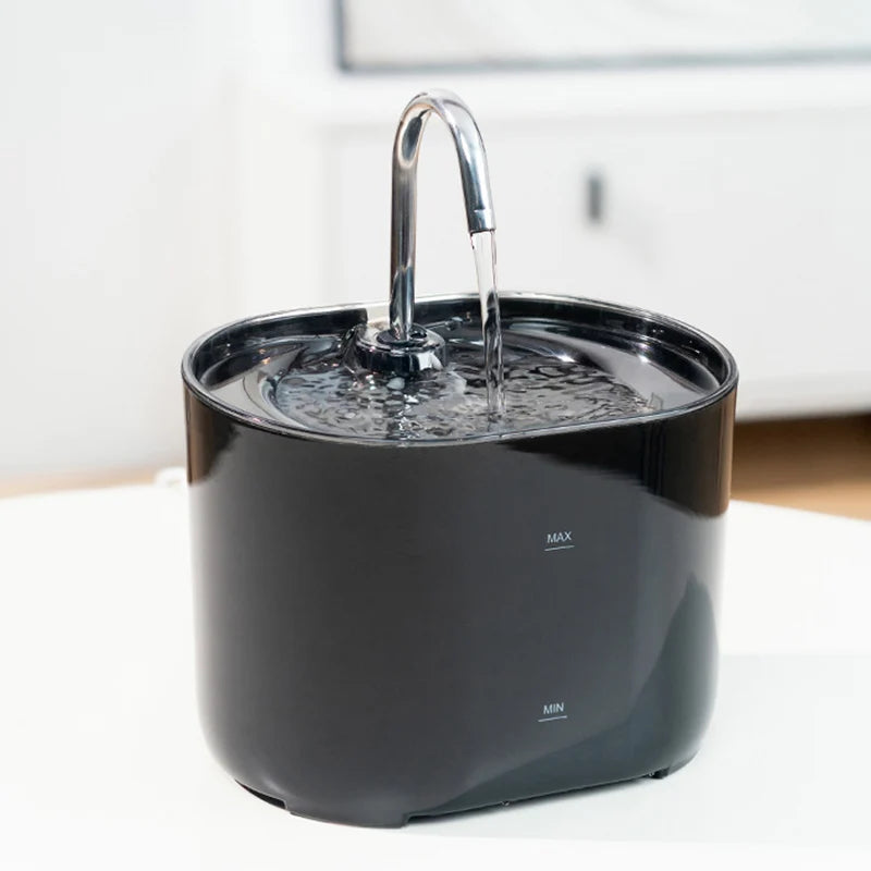 Automatic Pet Water Fountain with Stainless Steel Faucet for Cats and Dogs 2.2L Capacity Quiet Pump | Lonoma