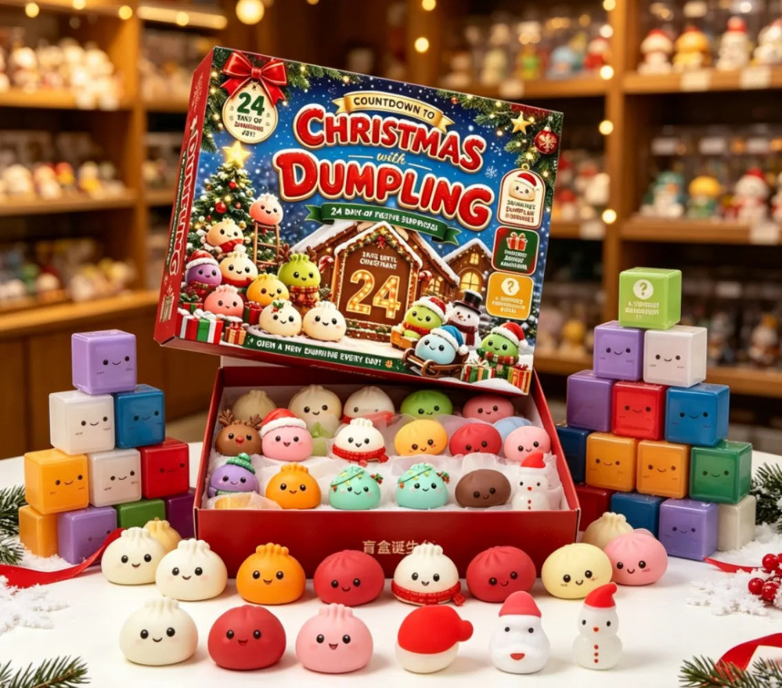 24-Day Plush Advent Calendar Gift Box with Soft Bread-Shaped Stuffed Toys for Desk Decoration and Holiday Surprise | Lonoma