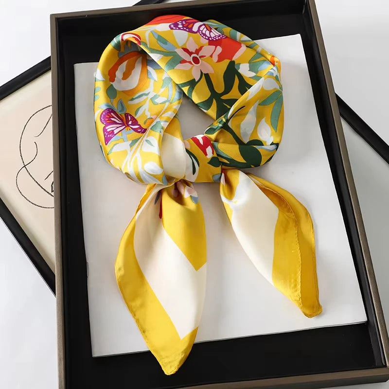 Square Satin Scarf for Women 27.5 inch Versatile Headband Hair Wrap Neck Tie Lightweight Polyester Fashion Accessory | Lonoma