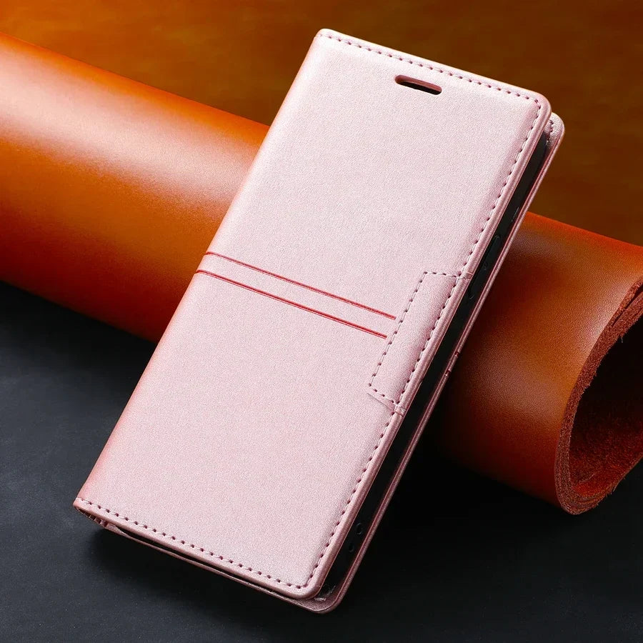 Google Pixel Leather Wallet Phone Case — Magnetic Flip Case with Card Holder & Stand Function | Koossa