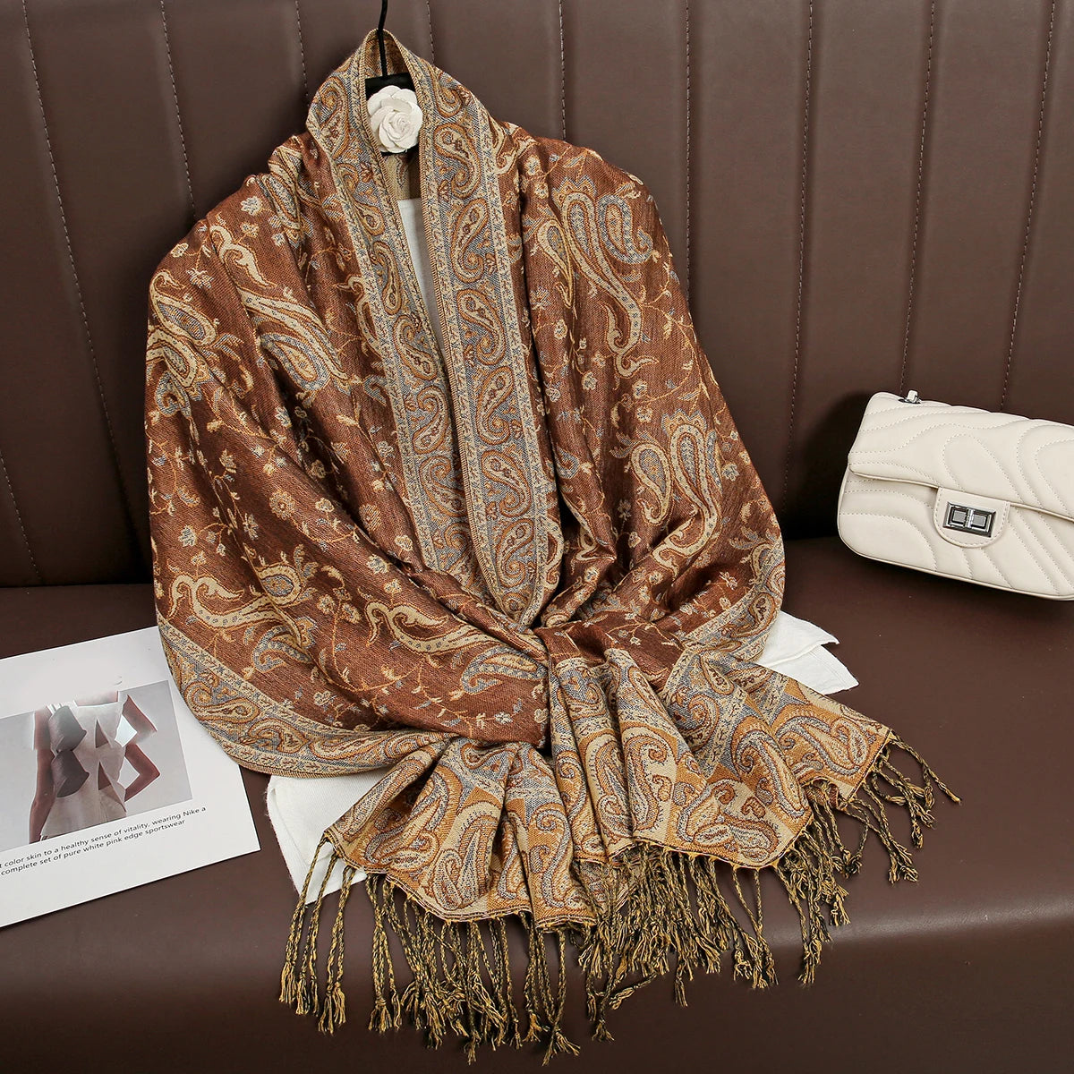 Soft Cotton Blend Wrap Scarf for Women – Lightweight Oversized Shawl for Fall & Winter – Solid Color Pashmina Accessory | Lonoma