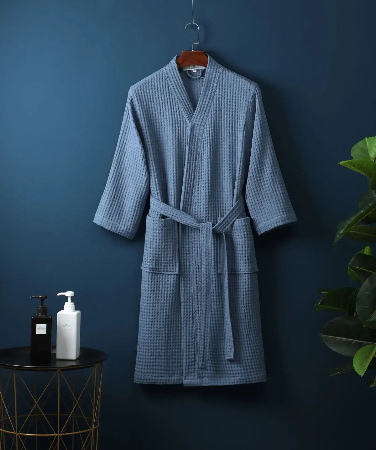 Lightweight Cotton Waffle Weave Bathrobe for Women - Long Sleeve Spa Robe for Spring Summer Hotel Lounge Sleepwear | Lonoma