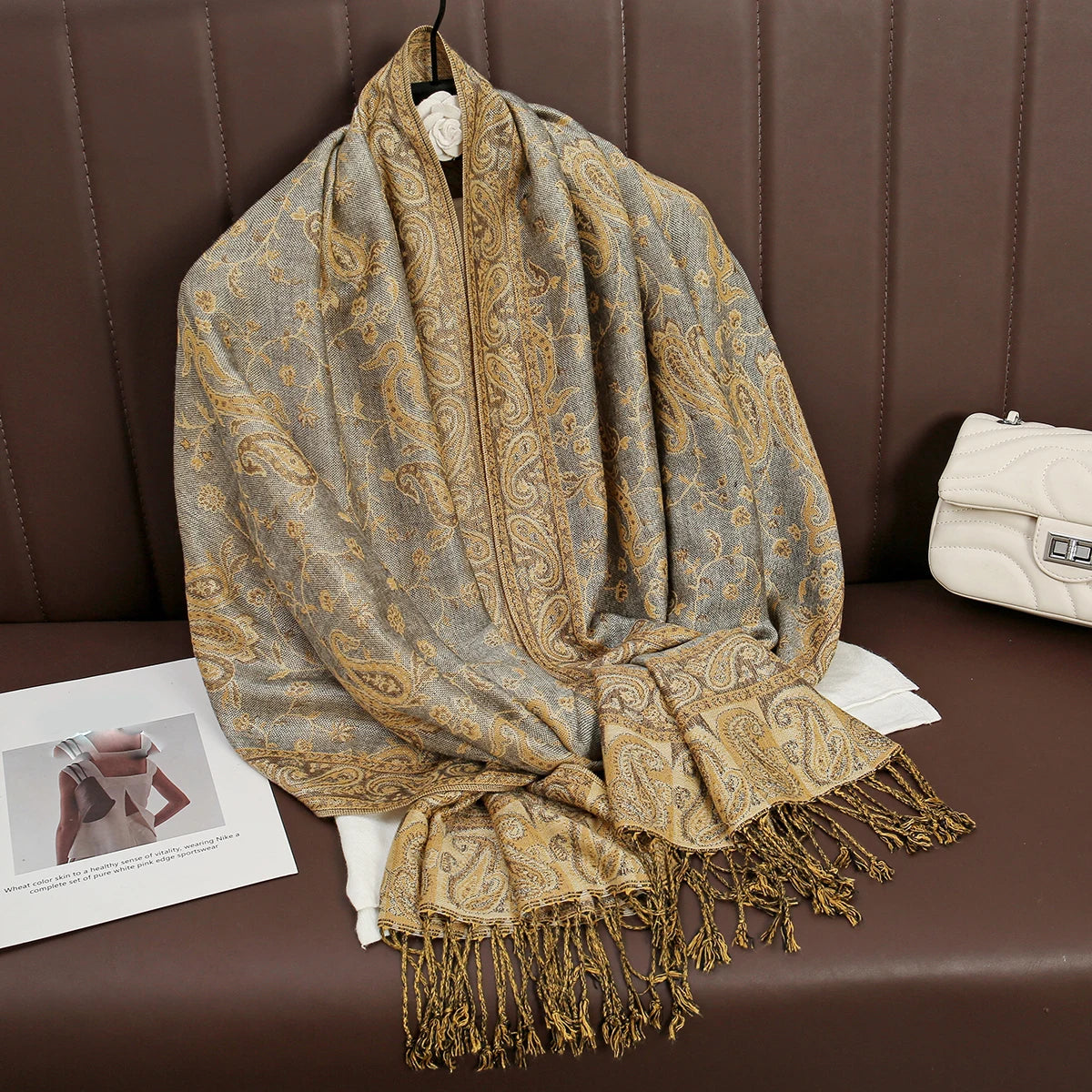 Soft Cotton Blend Wrap Scarf for Women – Lightweight Oversized Shawl for Fall & Winter – Solid Color Pashmina Accessory | Lonoma
